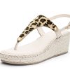 Sandalen Hey Marly | Animal Print - Wedge Bast Mid Crema Ts