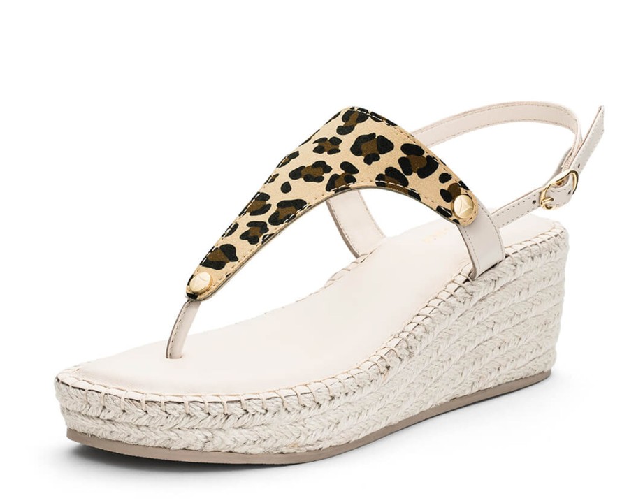 Sandalen Hey Marly | Animal Print - Wedge Bast Mid Crema Ts