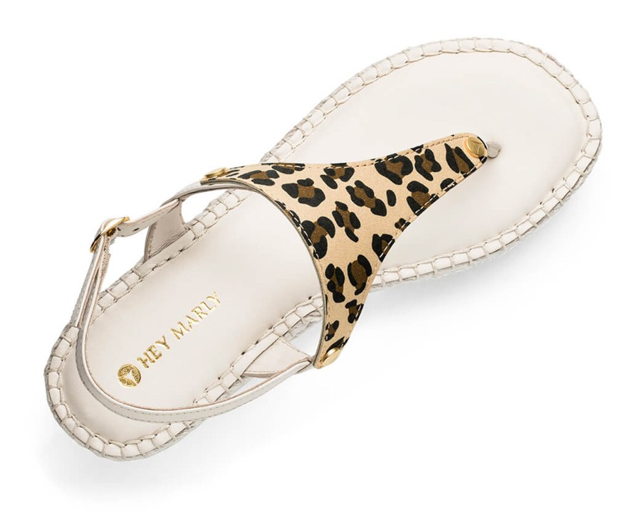 Sandalen Hey Marly | Animal Print - Wedge Bast Mid Crema Ts