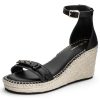 Sandalen Hey Marly | Pin Stud - Wedge Bast High Black Ps1 Black - Pin Stud - Ps1