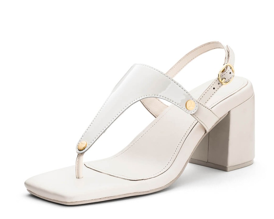 Sandalen Hey Marly | City Gloss - Block Heel Mid Crema Ts