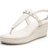 Sandalen Hey Marly | Pin Stud - Wedge Bast Mid Crema Ts Crema - Pin Stud - Ts