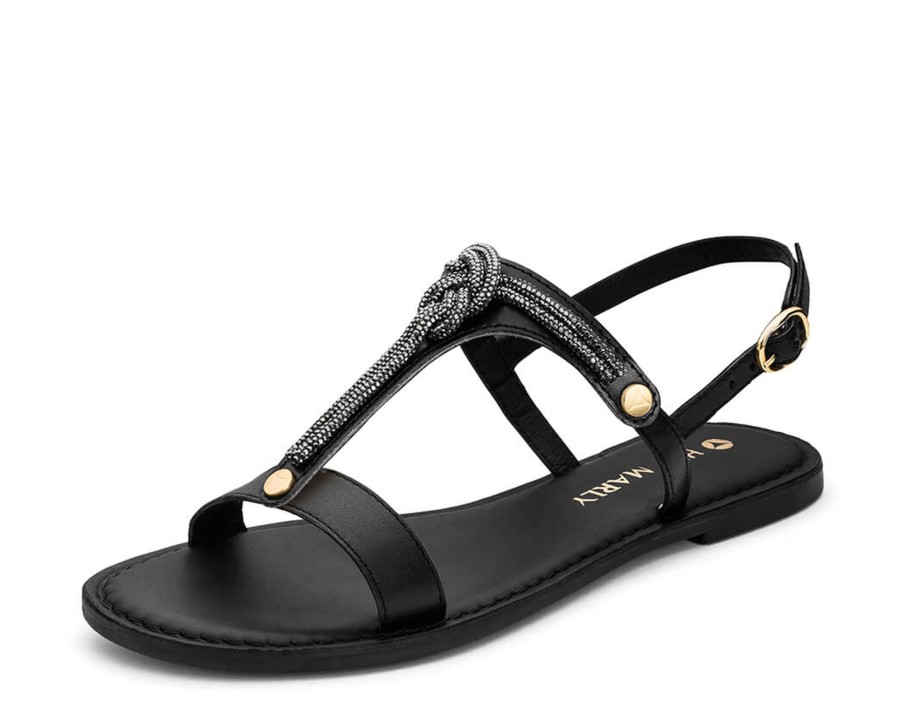 Sandalen Hey Marly | Glitter Knot - Classic Riemen Black Ts