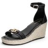 Sandalen Hey Marly | Golden Icon - Wedge Bast High Black Ps1 Black - Golden Icon - Ps1