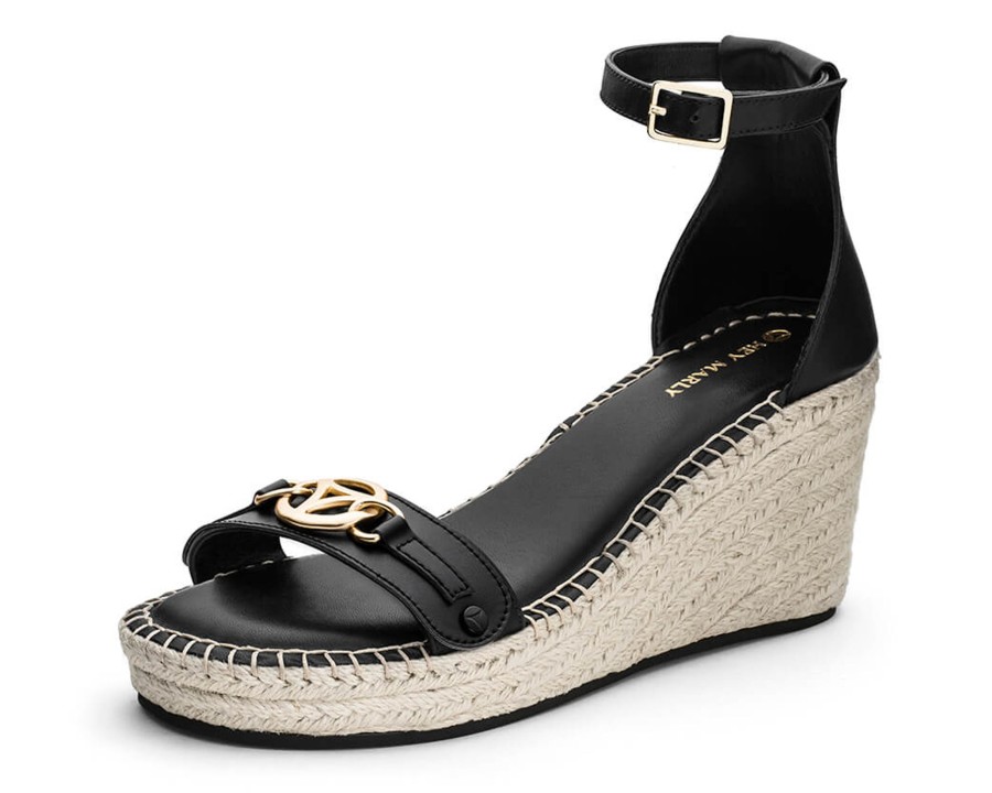 Sandalen Hey Marly | Golden Icon - Wedge Bast High Black Ps1 Black - Golden Icon - Ps1