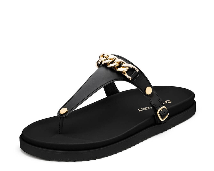 Sandalen Hey Marly | Gold Chain - Casual Clean Black Ts Black - Gold Chain - Ts