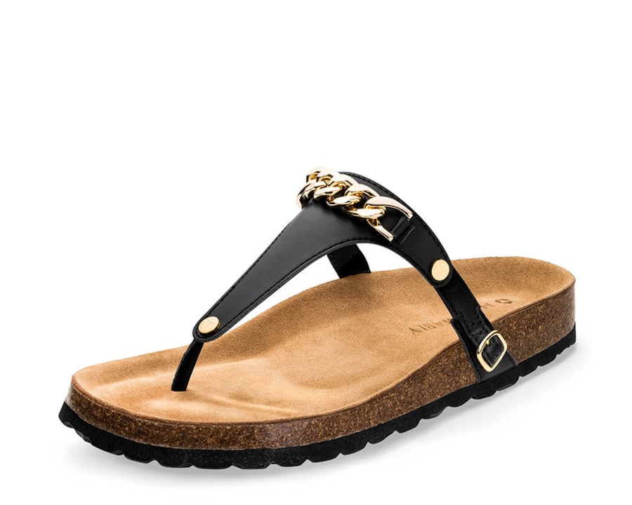 Sandalen Hey Marly | Gold Chain - Casual Cork Black Ts Black - Gold Chain - Ts