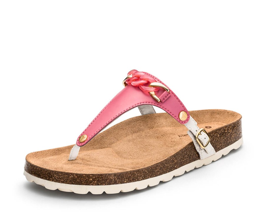 Sandalen Hey Marly | Precious Chain - Casual Cork Crema Ts