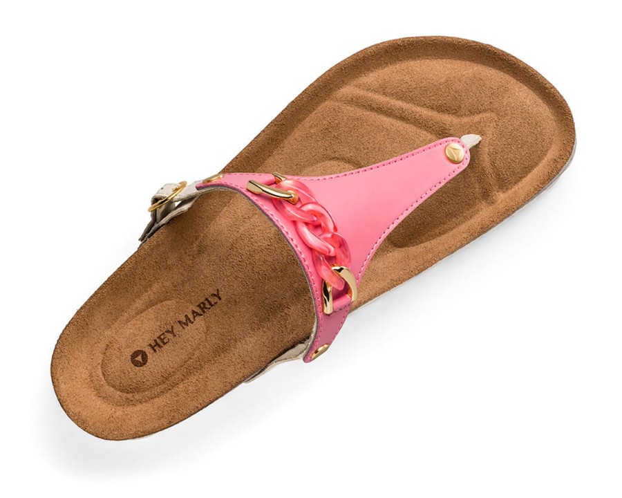 Sandalen Hey Marly | Precious Chain - Casual Cork Crema Ts