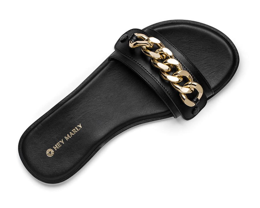 Sandalen Hey Marly | Gold Chain - Classic Black Ps1 Black - Gold Chain - Ps1