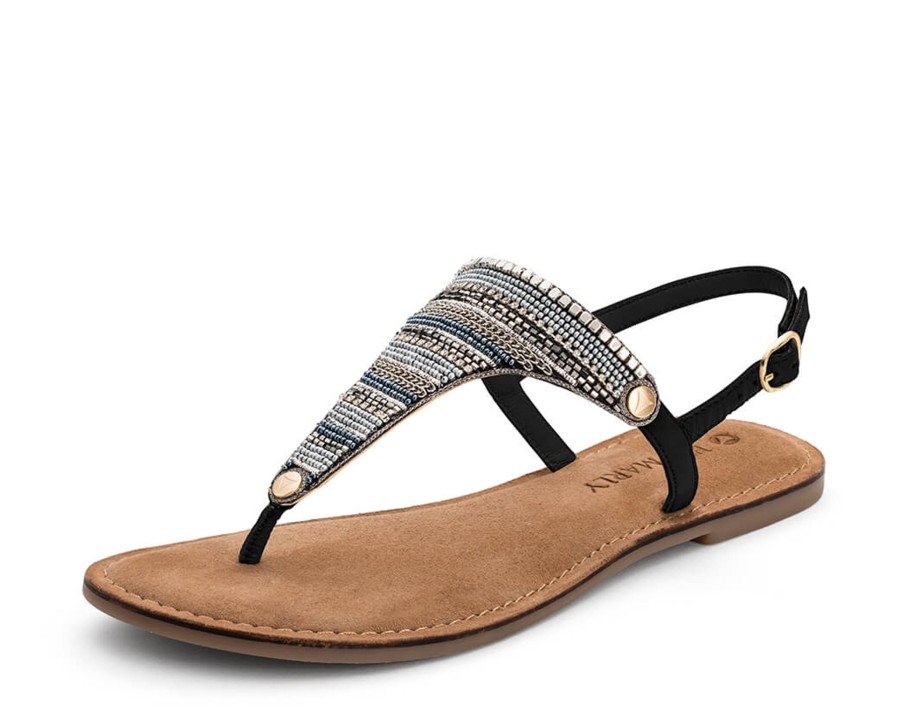 Sandalen Hey Marly | Ethno Beads - Comfort Black Ts