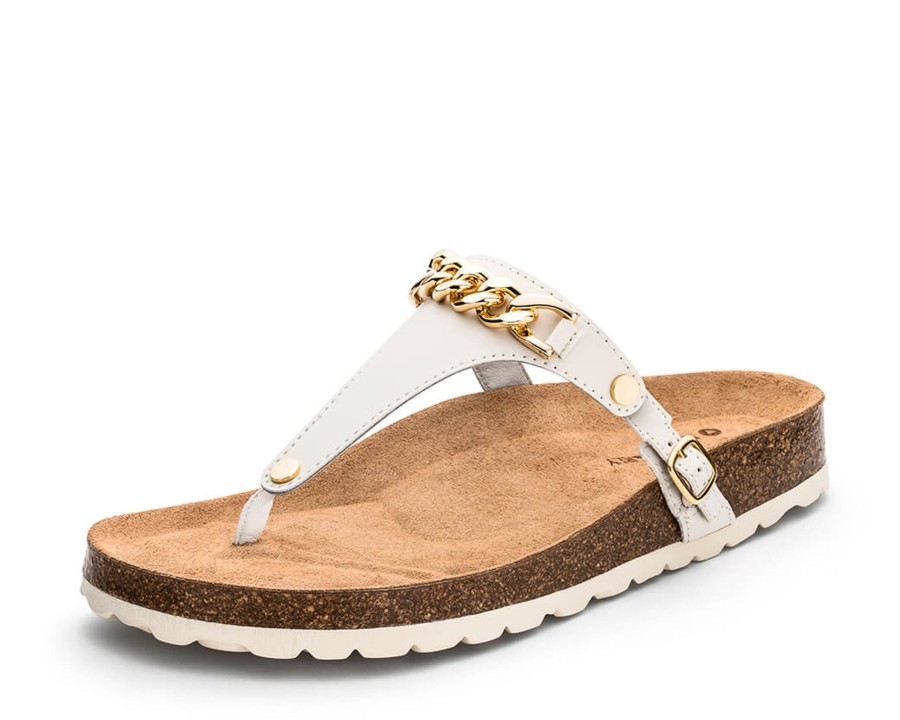 Sandalen Hey Marly | Gold Chain - Casual Cork Crema Ts Crema - Gold Chain - Ts