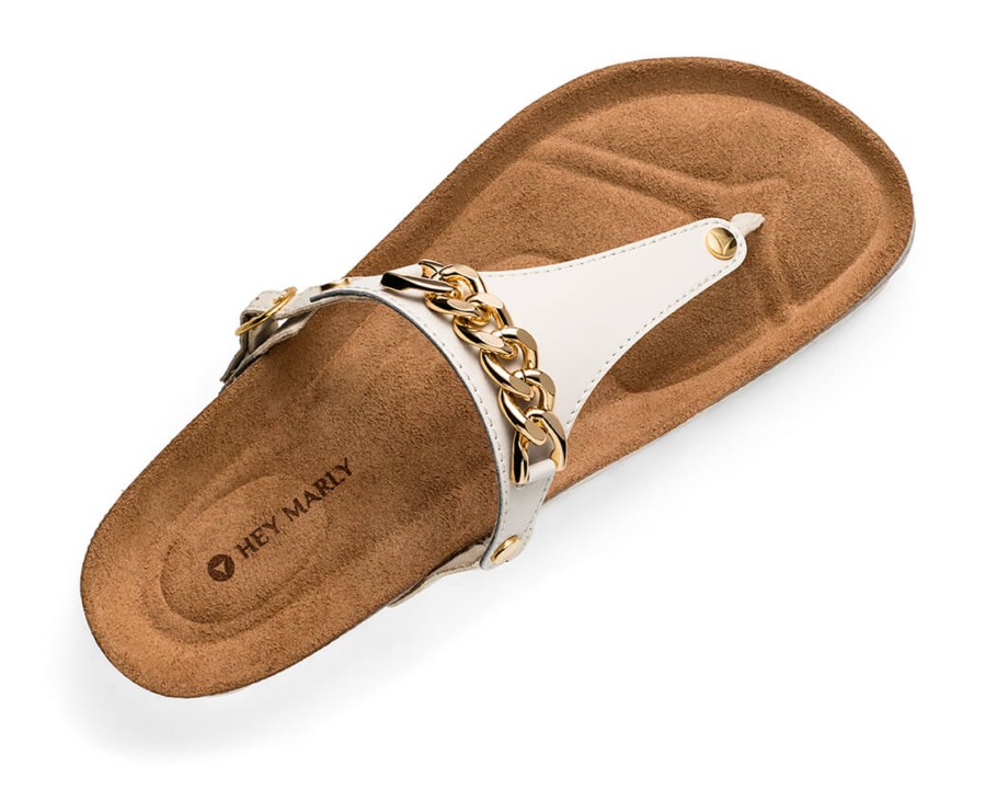 Sandalen Hey Marly | Gold Chain - Casual Cork Crema Ts Crema - Gold Chain - Ts