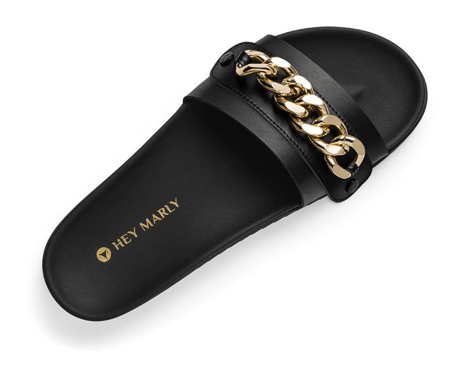 Sandalen Hey Marly | Gold Chain - Casual Clean Black Ps1 Black - Gold Chain - Ps1