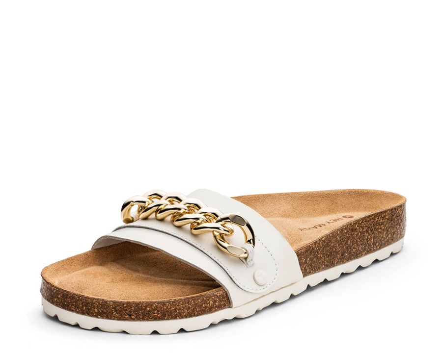 Sandalen Hey Marly | Gold Chain - Casual Cork Crema Ps1 Crema - Gold Chain - Ps1