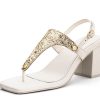 Sandalen Hey Marly | Cosmic Glitter - Block Heel Mid Crema Ts