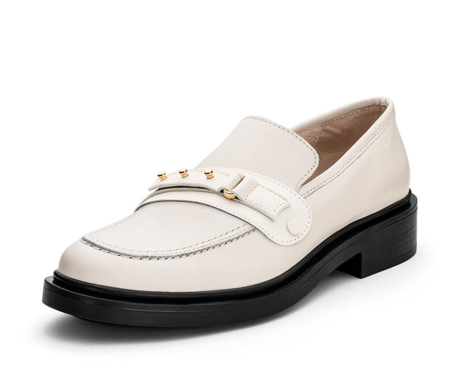 Schuhe Hey Marly | Pin Stud - Classic Loafer Crema Ps1 Crema - Pin Stud - Ps1