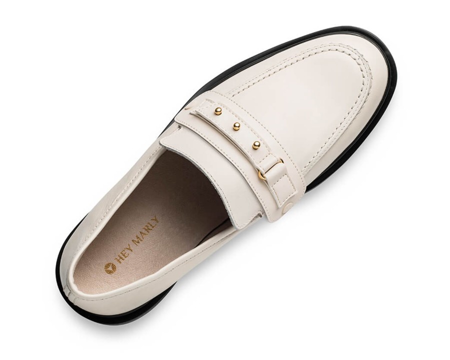 Schuhe Hey Marly | Pin Stud - Classic Loafer Crema Ps1 Crema - Pin Stud - Ps1