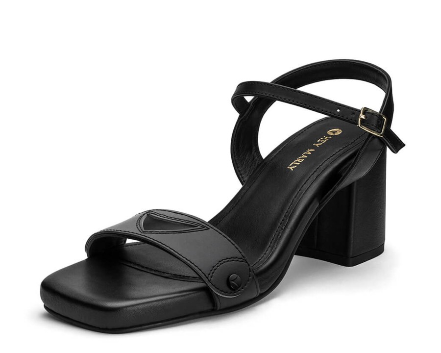 Sandalen Hey Marly | Plain Penny - Block Heel Mid Black Ps1 Black - Plain Penny - Ps1