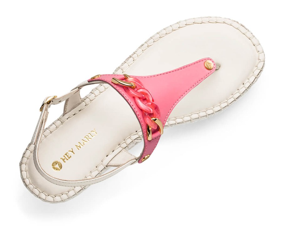 Sandalen Hey Marly | Precious Chain - Wedge Bast Mid Crema Ts