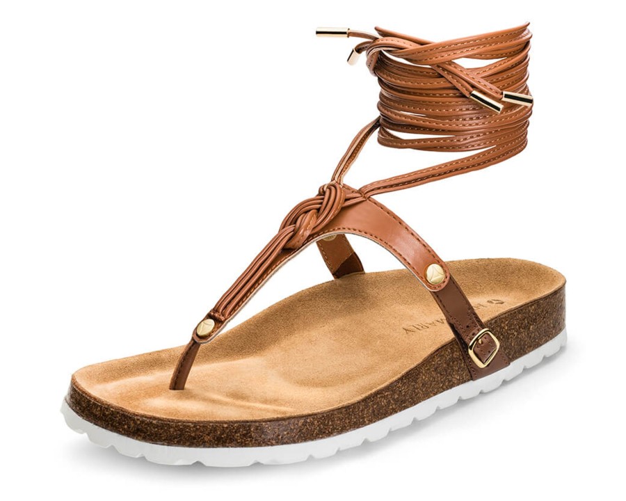 Sandalen Hey Marly | Tie Up Rope - Casual Cork Cognac Ts