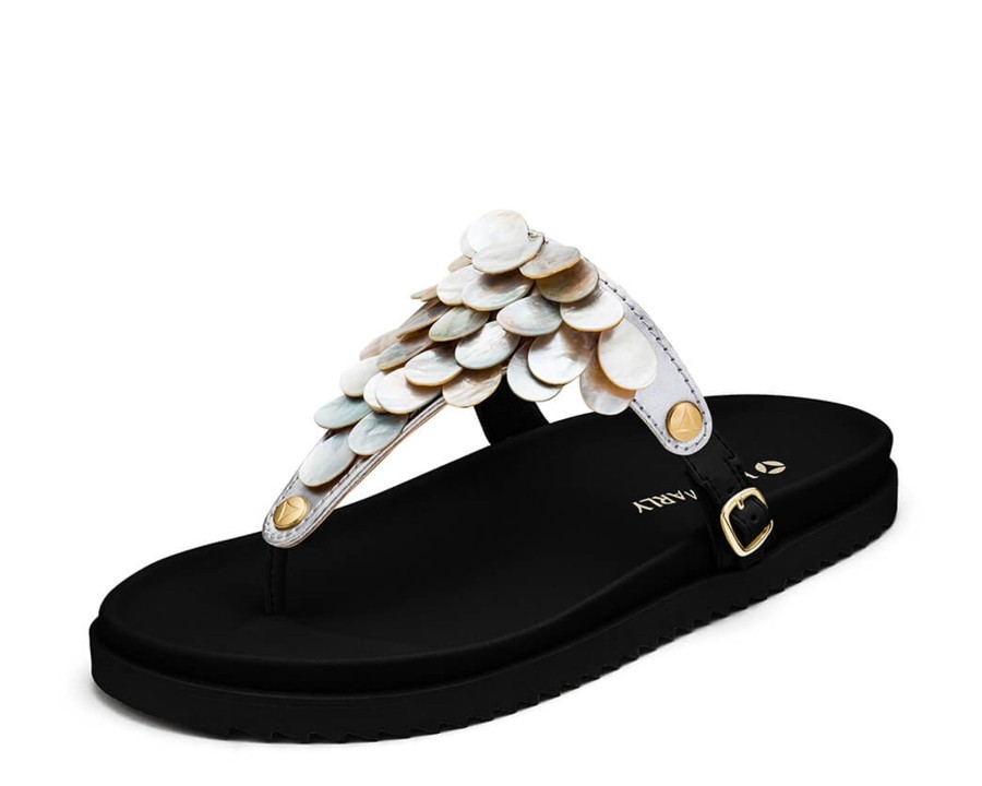 Sandalen Hey Marly | Shiny Pearl - Casual Clean Black Ts