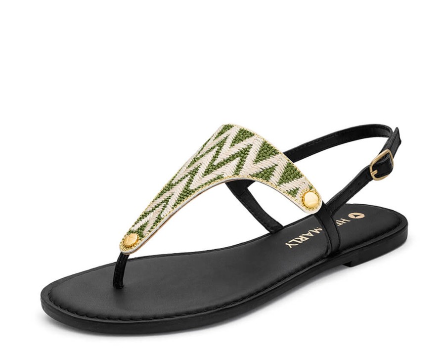 Sandalen Hey Marly | Sandy Lines - Classic Black Ts