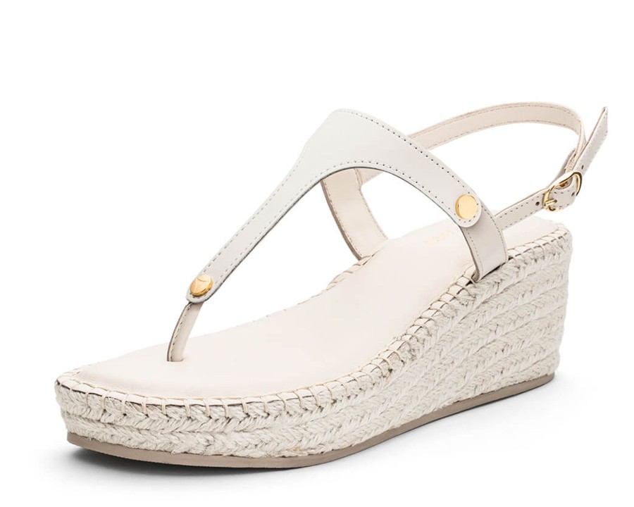 Sandalen Hey Marly | All Plain - Wedge Bast Mid Crema Ts Crema - All Plain - Ts