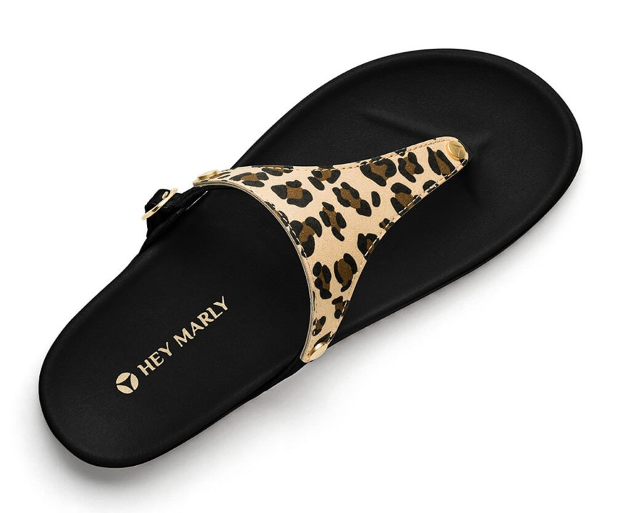 Sandalen Hey Marly | Animal Print - Casual Clean Black Ts