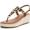 Sandalen Hey Marly | Animal Print - Wedge Bast Mid Cognac Ts