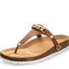 Sandalen Hey Marly | Gold Chain - Casual Cork Cognac Ts Cognac - Gold Chain - Ts