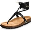 Sandalen Hey Marly | Tie Up Rope - Casual Cork Black Ts