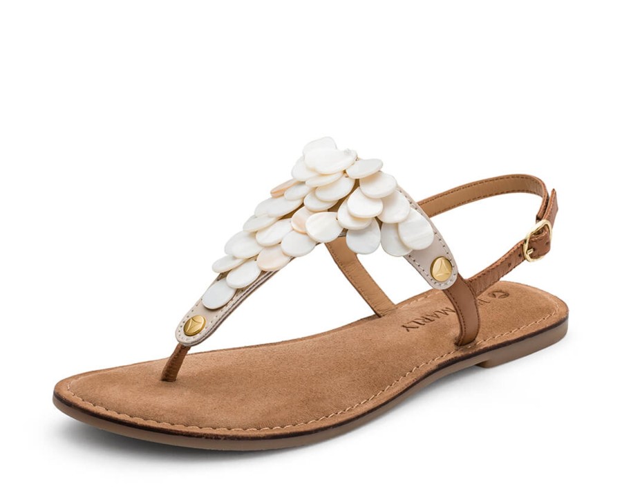 Sandalen Hey Marly | Shiny Pearl - Comfort Cognac Ts