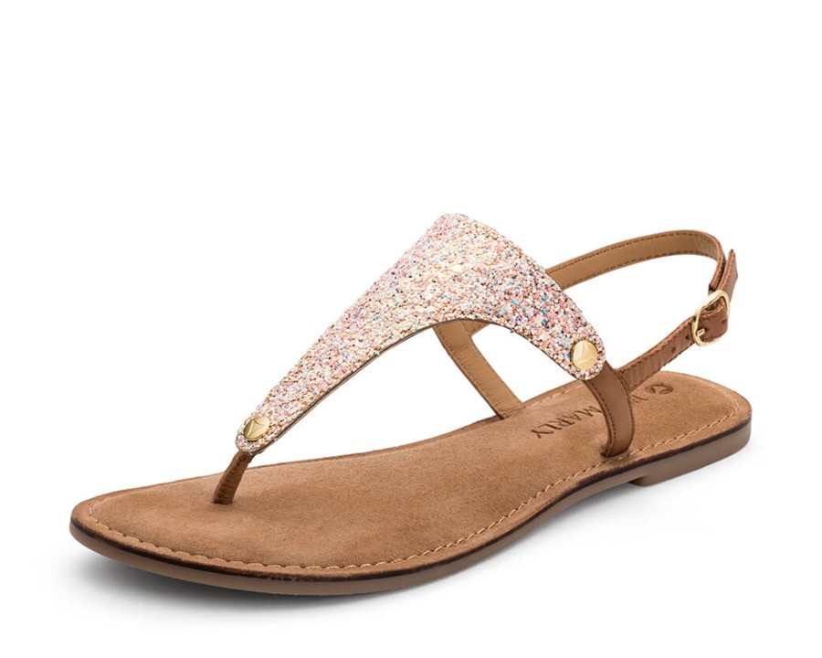 Sandalen Hey Marly | Cosmic Glitter - Comfort Cognac Ts