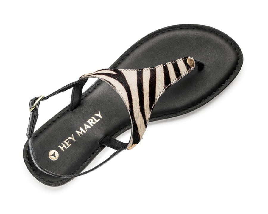 Sandalen Hey Marly | Animal Print - Classic Black Ts