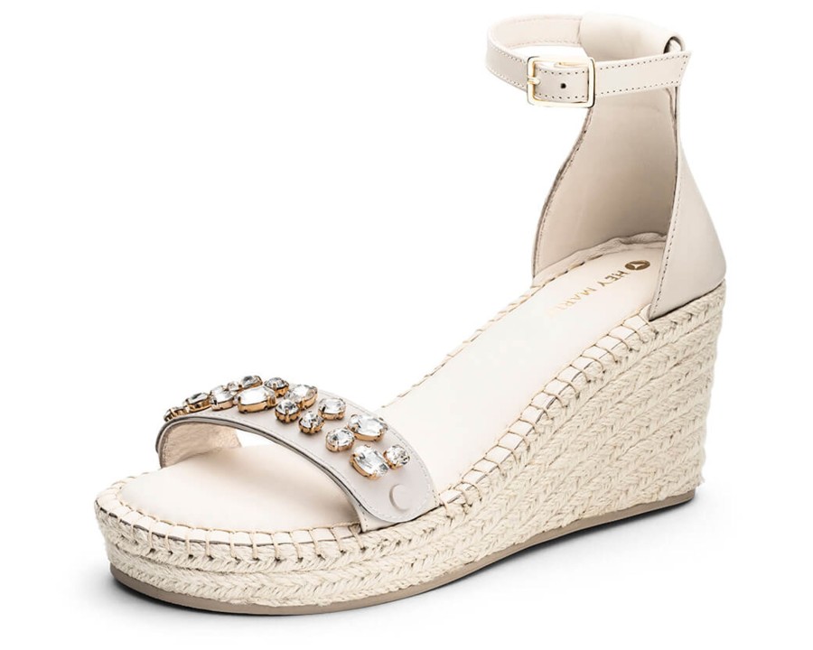 Sandalen Hey Marly | Brilliant Bold - Wedge Bast High Crema Ps1 Crema - Brilliant Bold - Ps1