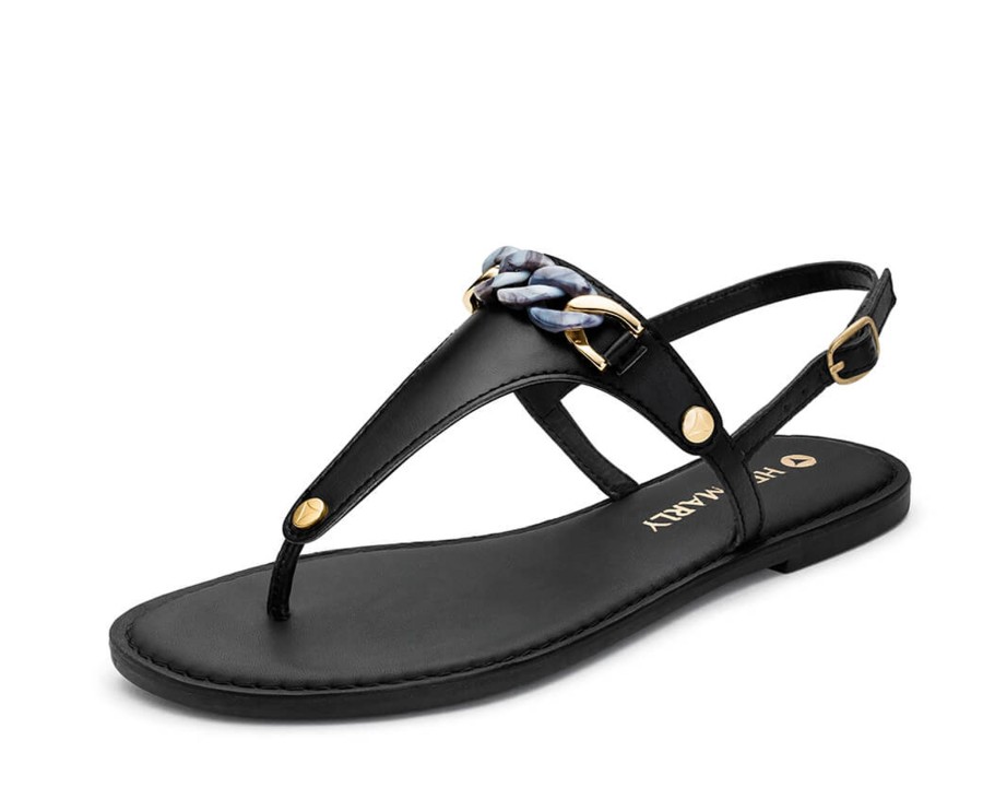 Sandalen Hey Marly | Precious Chain - Classic Black Ts