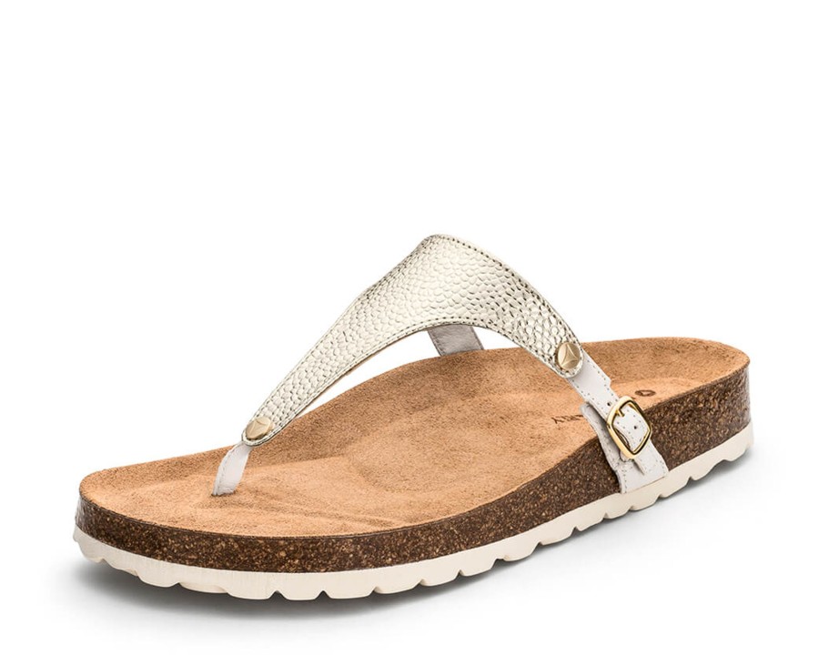 Sandalen Hey Marly | Mars Metallic - Casual Cork Crema Ts