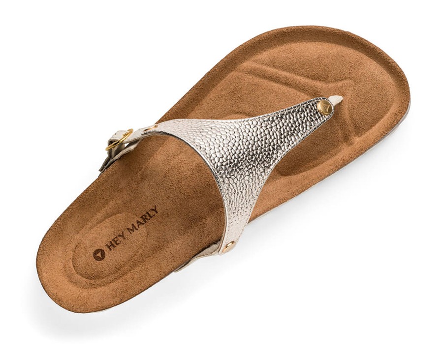 Sandalen Hey Marly | Mars Metallic - Casual Cork Crema Ts