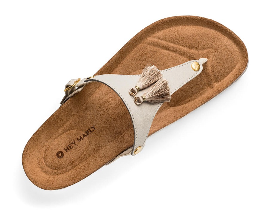 Sandalen Hey Marly | Pom De Paris - Casual Cork Crema Ts Crema - Pom De Paris - Ts