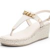 Sandalen Hey Marly | Gold Chain - Wedge Bast Mid Crema Ts Crema - Gold Chain - Ts