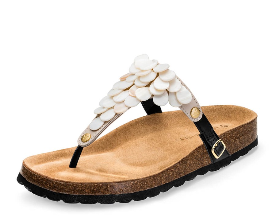 Sandalen Hey Marly | Shiny Pearl - Casual Cork Black Ts