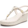 Sandalen Hey Marly | Precious Pearl - Wedge Bast Mid Crema Ts White - Precious Pearl - Ts