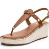 Sandalen Hey Marly | Pin Stud - Wedge Bast Mid Cognac Ts Cognac - Pin Stud - Ts