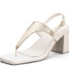 Sandalen Hey Marly | Mars Metallic - Block Heel Mid Crema Ts