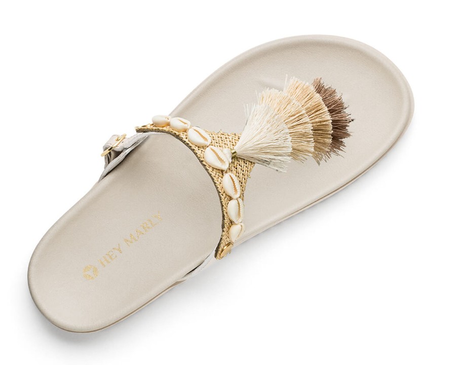 Sandalen Hey Marly | Tulum Tassle - Casual Clean Crema Ts