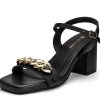 Sandalen Hey Marly | Gold Chain - Block Heel Mid Black Ps1 Black - Gold Chain - Ps1