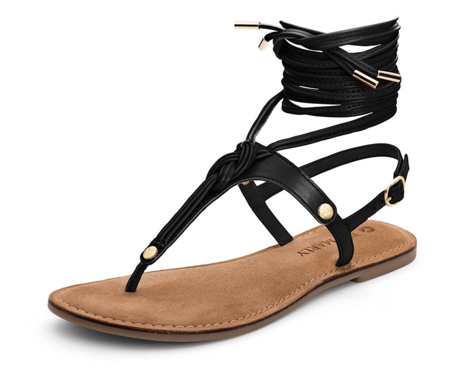 Sandalen Hey Marly | Tie Up Rope - Comfort Black Ts