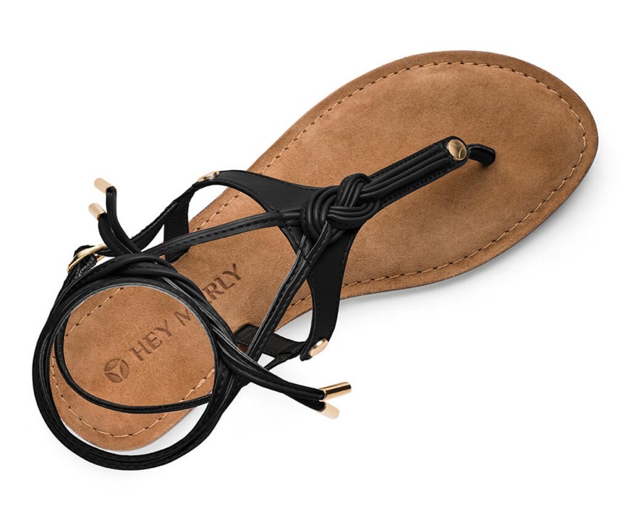 Sandalen Hey Marly | Tie Up Rope - Comfort Black Ts