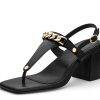 Sandalen Hey Marly | Gold Chain - Block Heel Mid Black Ts Black - Gold Chain - Ts